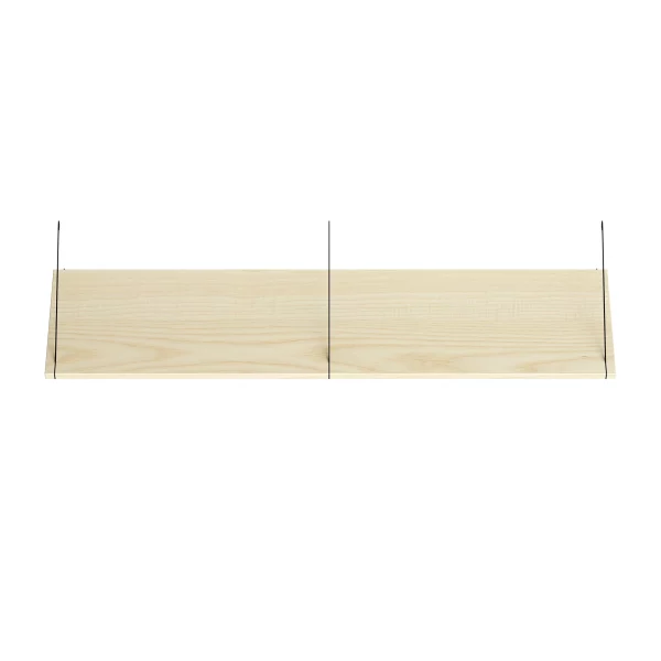 Brace shelf Walnut 1200mm black brackets