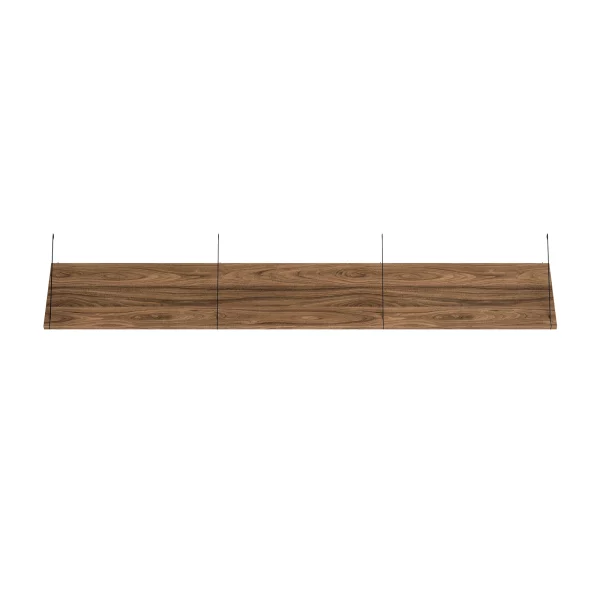 Brace shelf Walnut 1800 mm black brackets