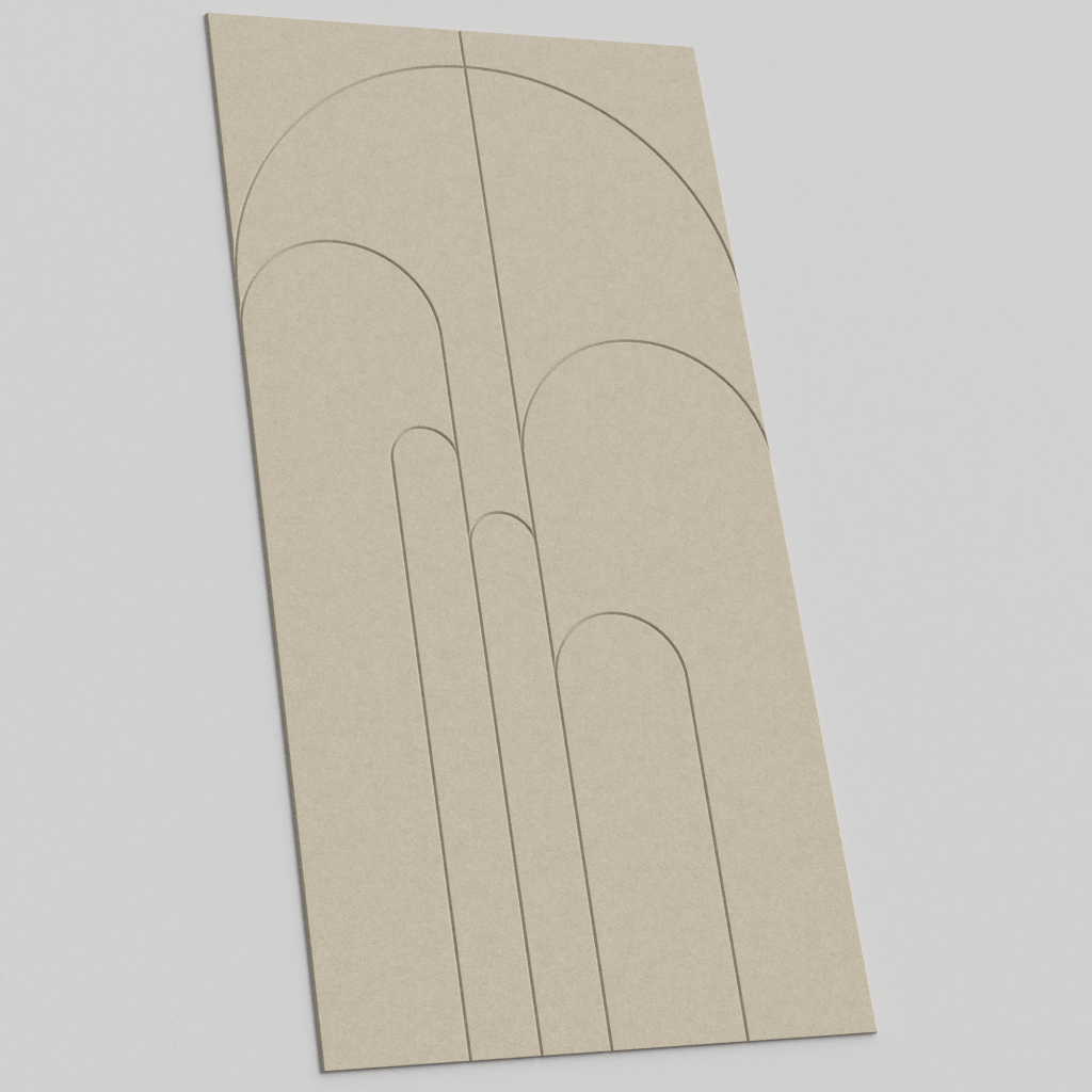 Panel akustyczny z filcu RecoSilent Sandstone z wzorem Silence Dome